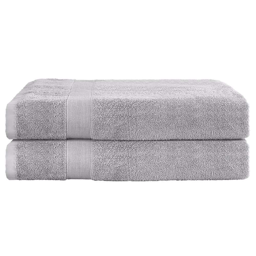 2 Pack Bath Sheets Set Cotton Extra Large Towel Grey-0