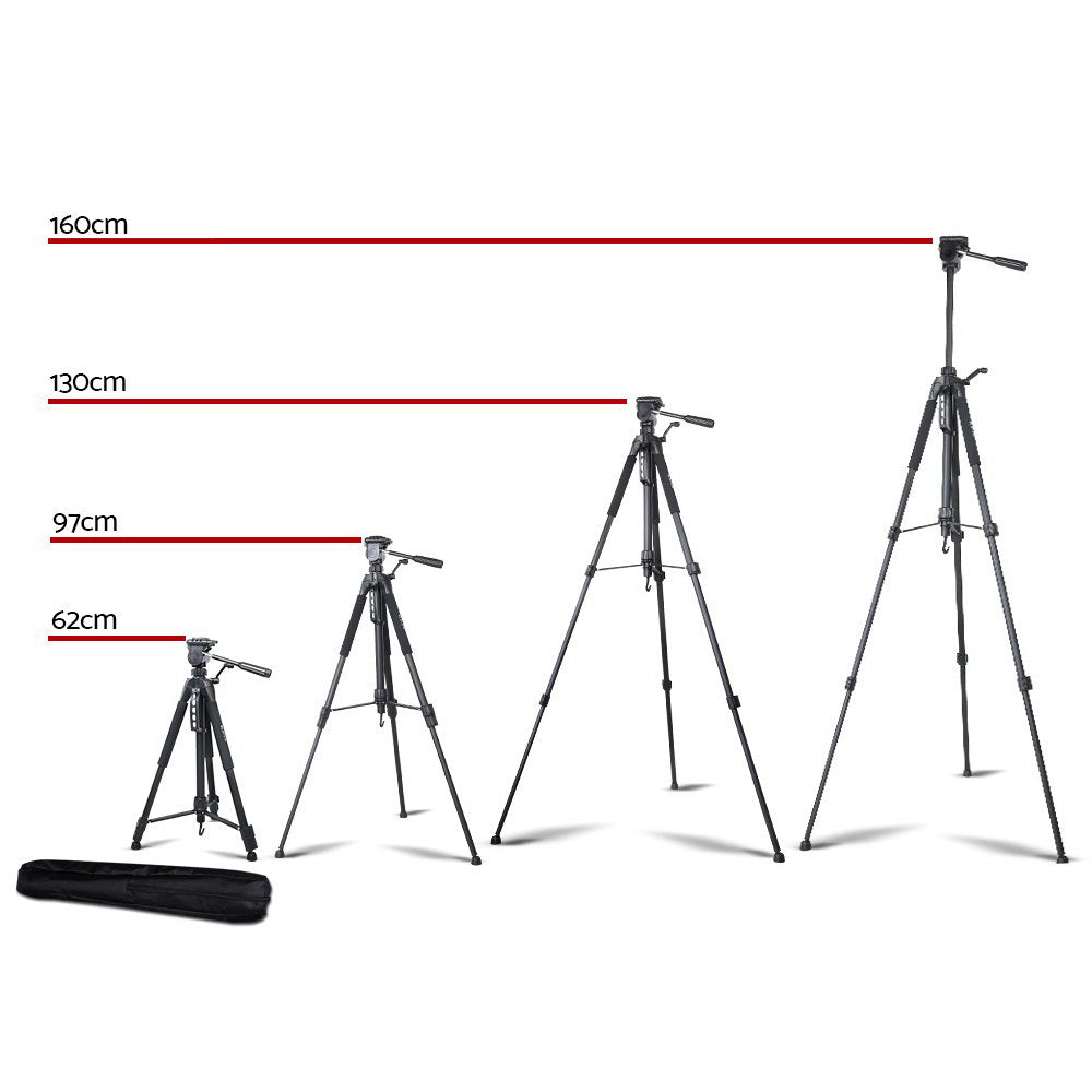 Weifeng Professional Camera Tripod Stand Mount DSLR Travel Adjustable 62-160cm Black-1