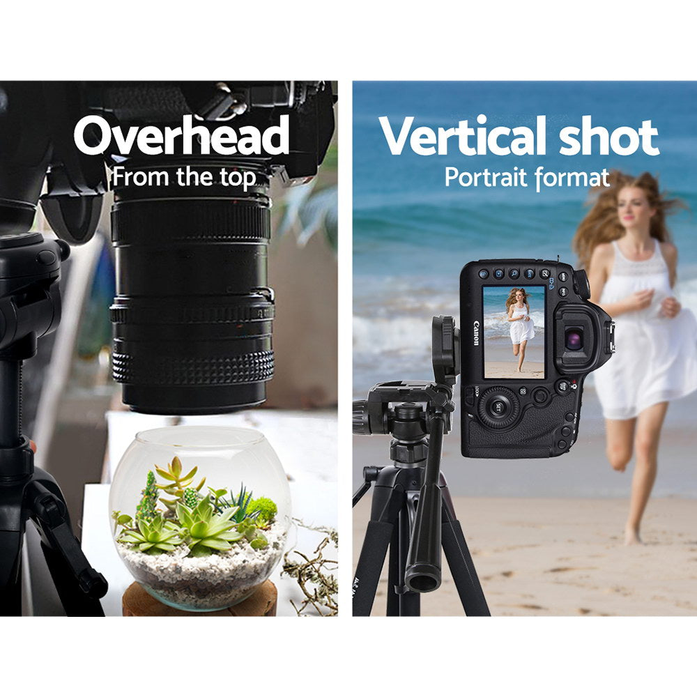 Weifeng Professional Camera Tripod Stand Mount DSLR Travel Adjustable 62-160cm Black-4