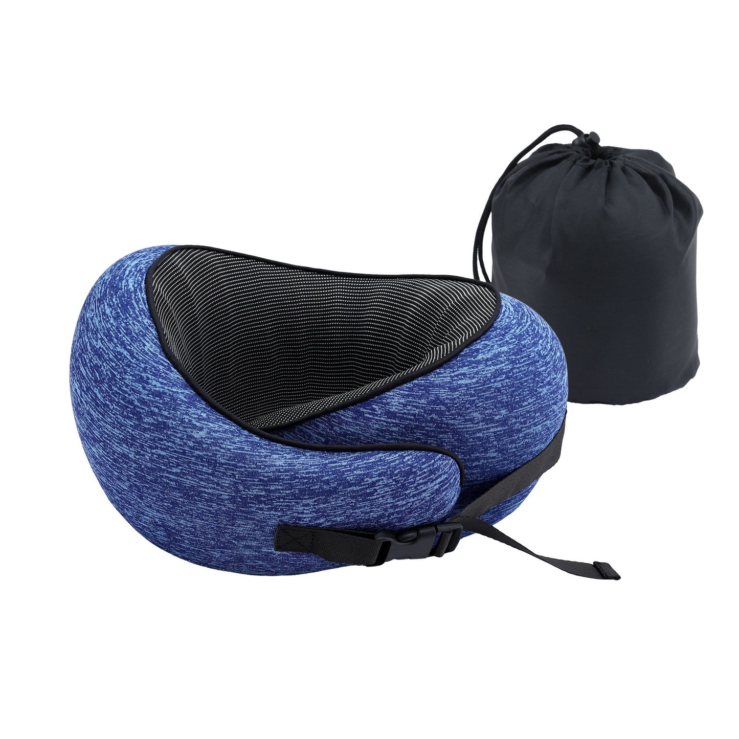 Wanderlite Travel Pillows for Airplanes Ergonomic Memory Foam Neck Pillow, Breathable & Washable Cover, Travel Bag Included, Airplane Pillow for Airplane, Car, Office and Home, Blue-0