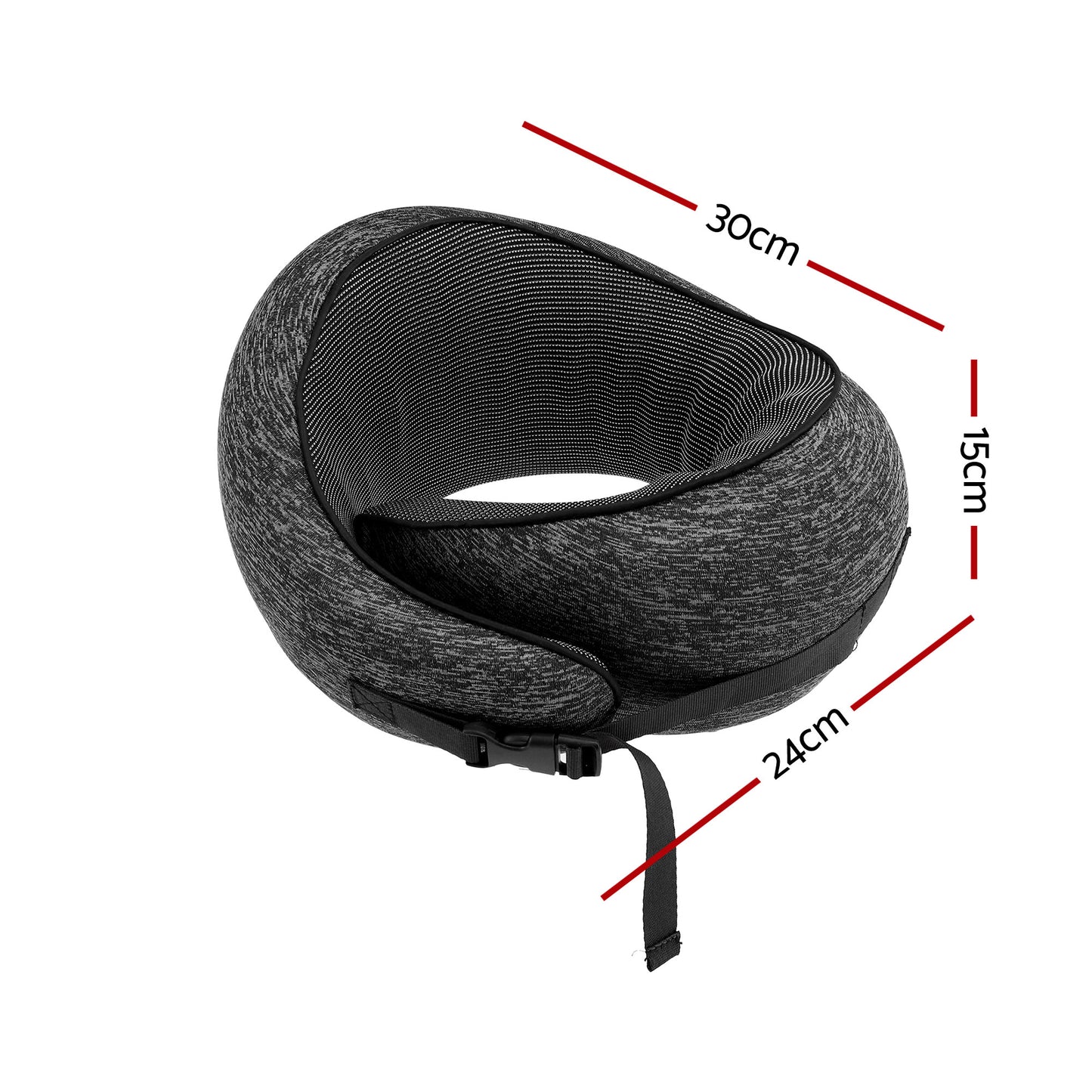 Wanderlite Travel Pillows for Airplanes Ergonomic Memory Foam Neck Pillow, Breathable & Washable Cover, Travel Bag Included, Airplane Pillow for Airplane, Car, Office and Home, Dark Grey-1