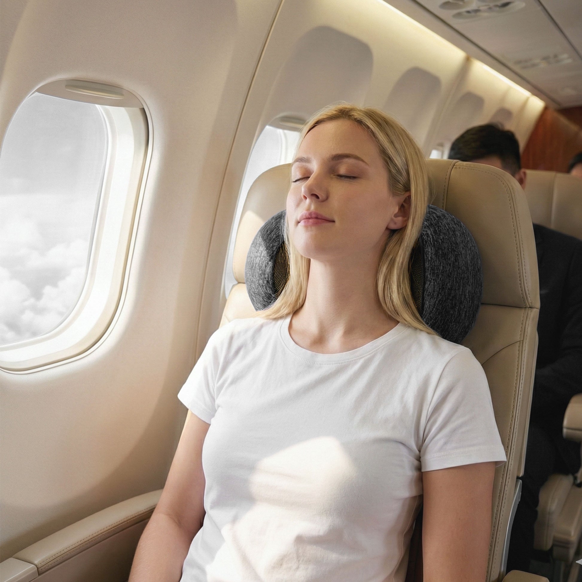 Wanderlite Travel Pillows for Airplanes Ergonomic Memory Foam Neck Pillow, Breathable & Washable Cover, Travel Bag Included, Airplane Pillow for Airplane, Car, Office and Home, Dark Grey-6