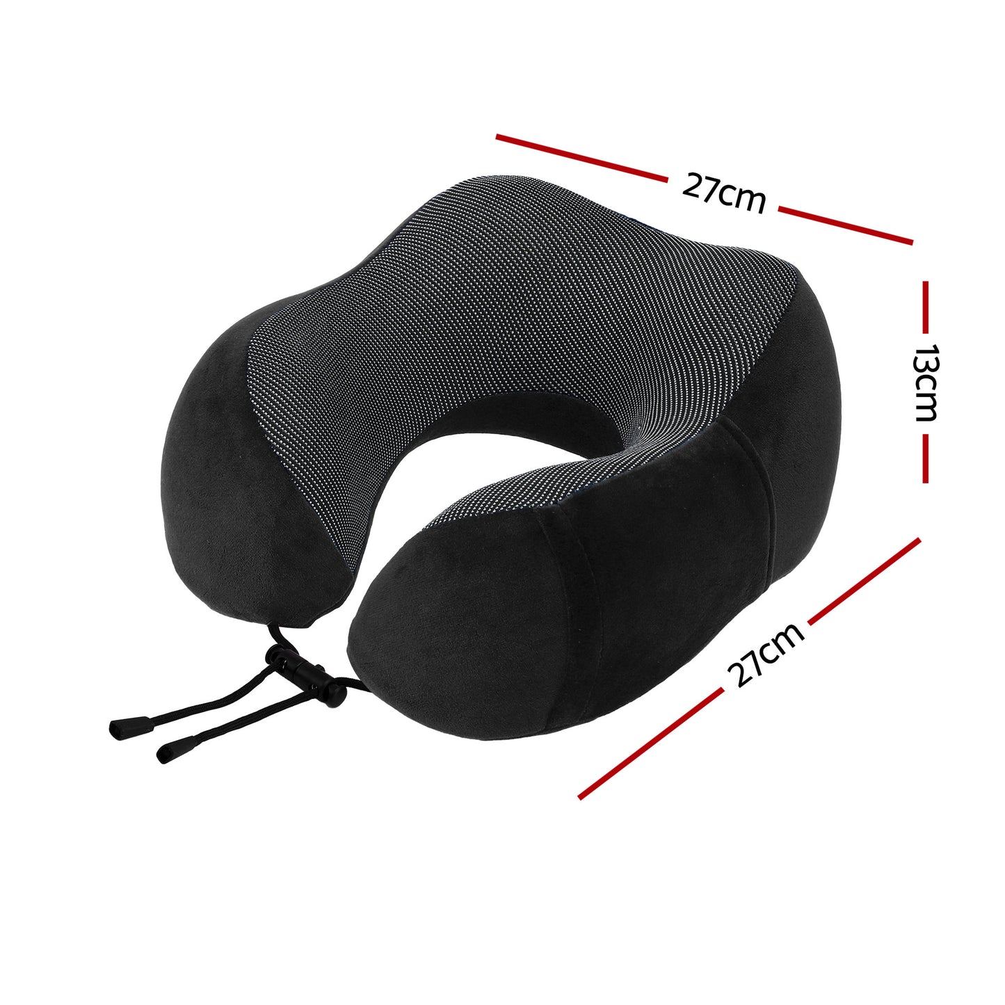 Wanderlite Travel Pillow for Airplanes Memory Foam Neck Pillows for Traveling, Soft & Washable Cover with Storage Bag, Portable Plane Accessories for Airplanes Offices Cars, Black-1