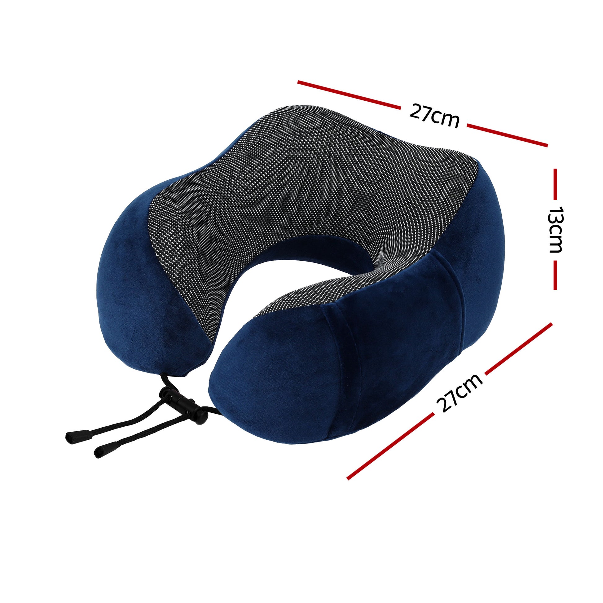 Wanderlite Travel Pillow for Airplanes Memory Foam Neck Pillows for Traveling, Soft & Washable Cover with Storage Bag, Portable Plane Accessories for Airplanes Offices Cars, Blue-1
