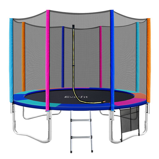 Everfit 12FT Trampoline for Kids w/ Ladder Enclosure Safety Net Pad Gift Round-0