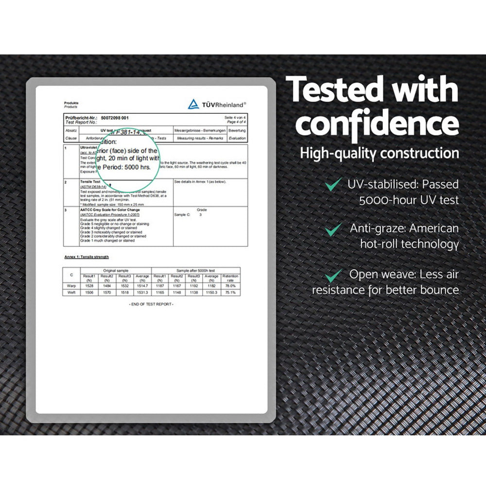 Everfit 8FT Trampoline for Kids w/ Ladder Enclosure Safety Net Pad Gift Round-2