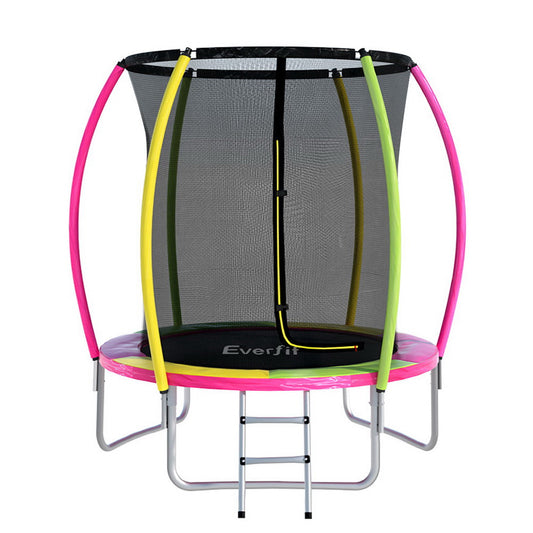 Everfit 6FT Trampoline for Kids w/ Ladder Enclosure Safety Net Rebounder Colors-0