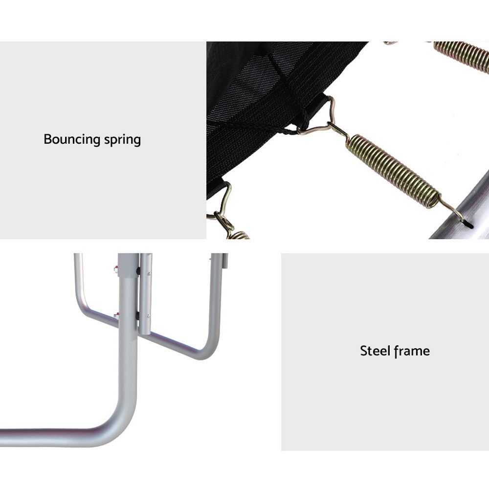 Everfit 6FT Trampoline for Kids w/ Ladder Enclosure Safety Net Rebounder Orange-5