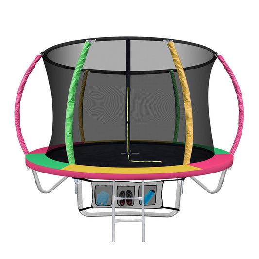 Everfit 8FT Trampoline for Kids w/ Ladder Enclosure Safety Net Rebounder Colors-0