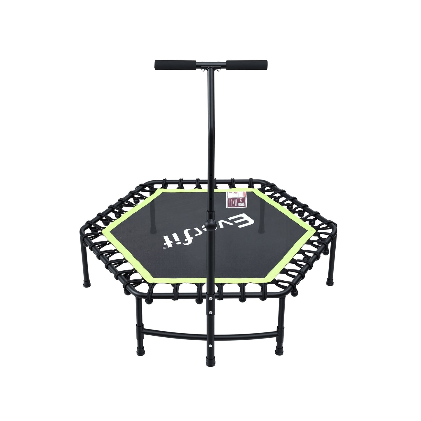 Everfit 48inch Hexagon Fitness Trampoline Rebounder Adjustable Handrail Green-2
