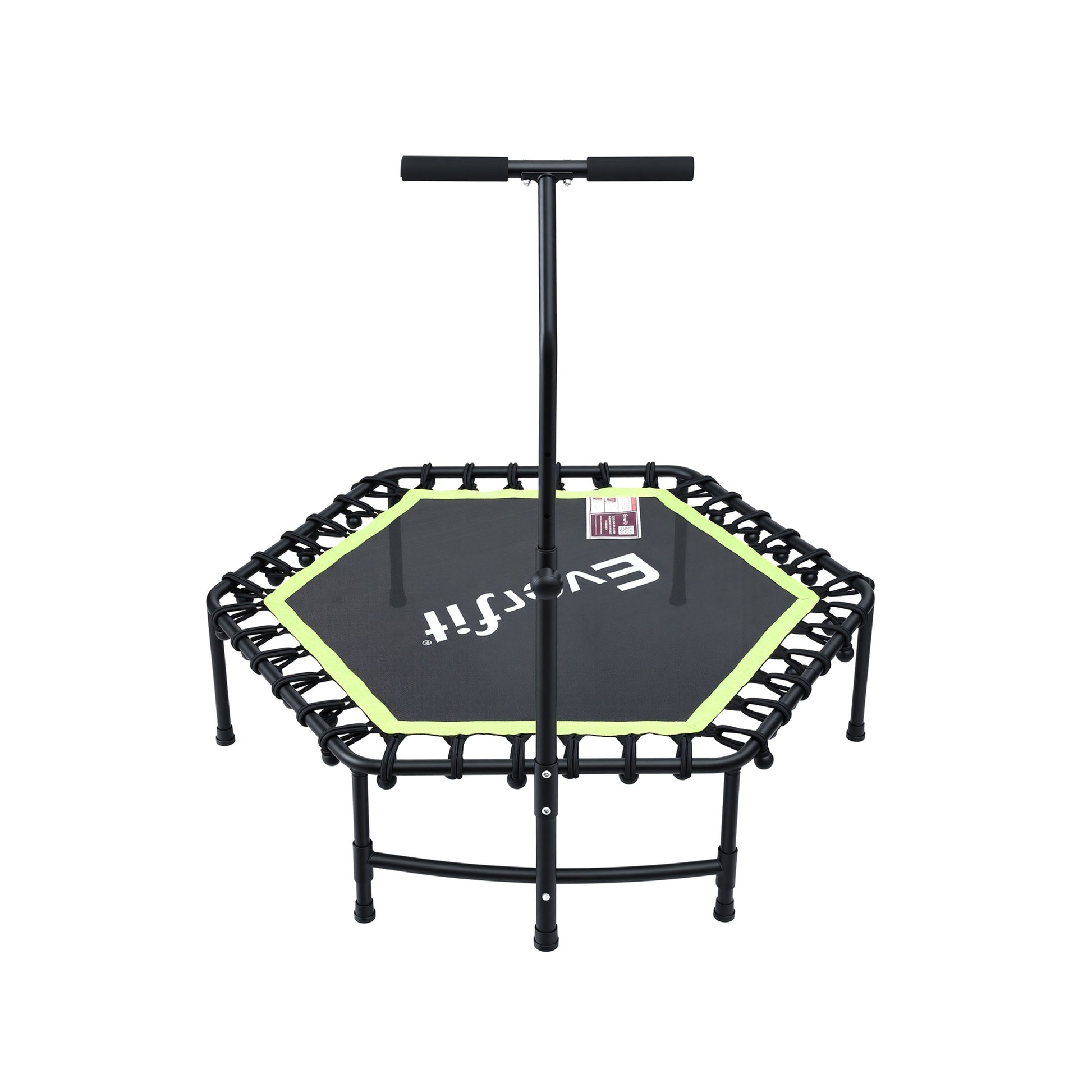 Everfit 48inch Hexagon Fitness Trampoline Rebounder Adjustable Handrail Green-2