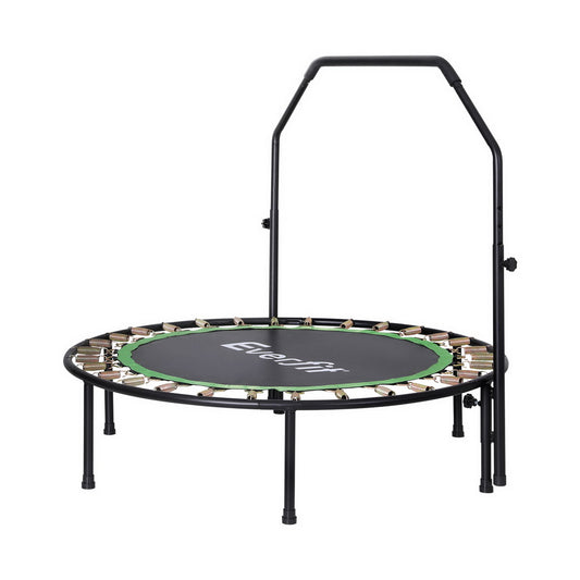 Everfit 48inch Round Fitness Trampoline Rebounder Adjustable Handrail Green-0