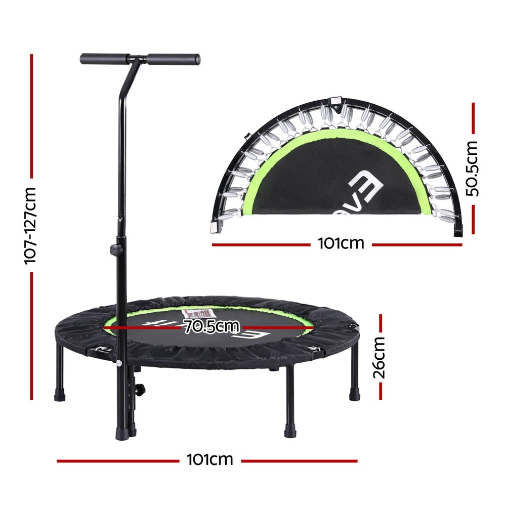 Everfit 40inch Fitness Foldable Trampoline Jumping Rebounder Home Gym Handrail-1