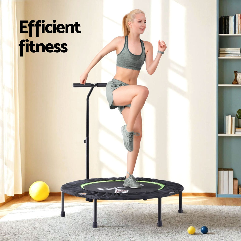 Everfit 40inch Fitness Foldable Trampoline Jumping Rebounder Home Gym Handrail-3