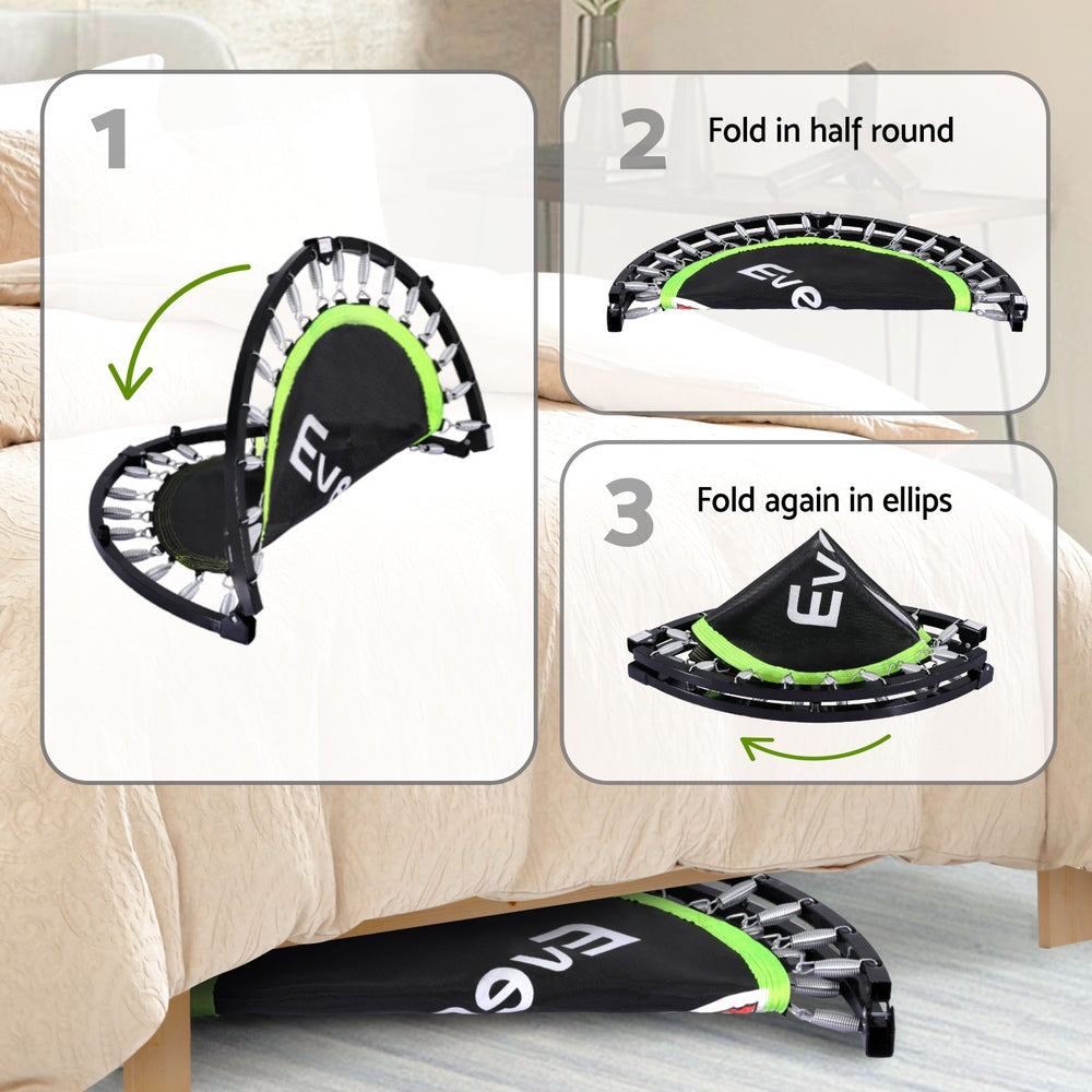 Everfit 40inch Fitness Foldable Trampoline Jumping Rebounder Home Gym Handrail-5