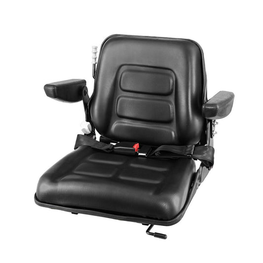 Giantz Tractor Seat Forklift Excavator Universal Suspension Armrest Truck Chair-0