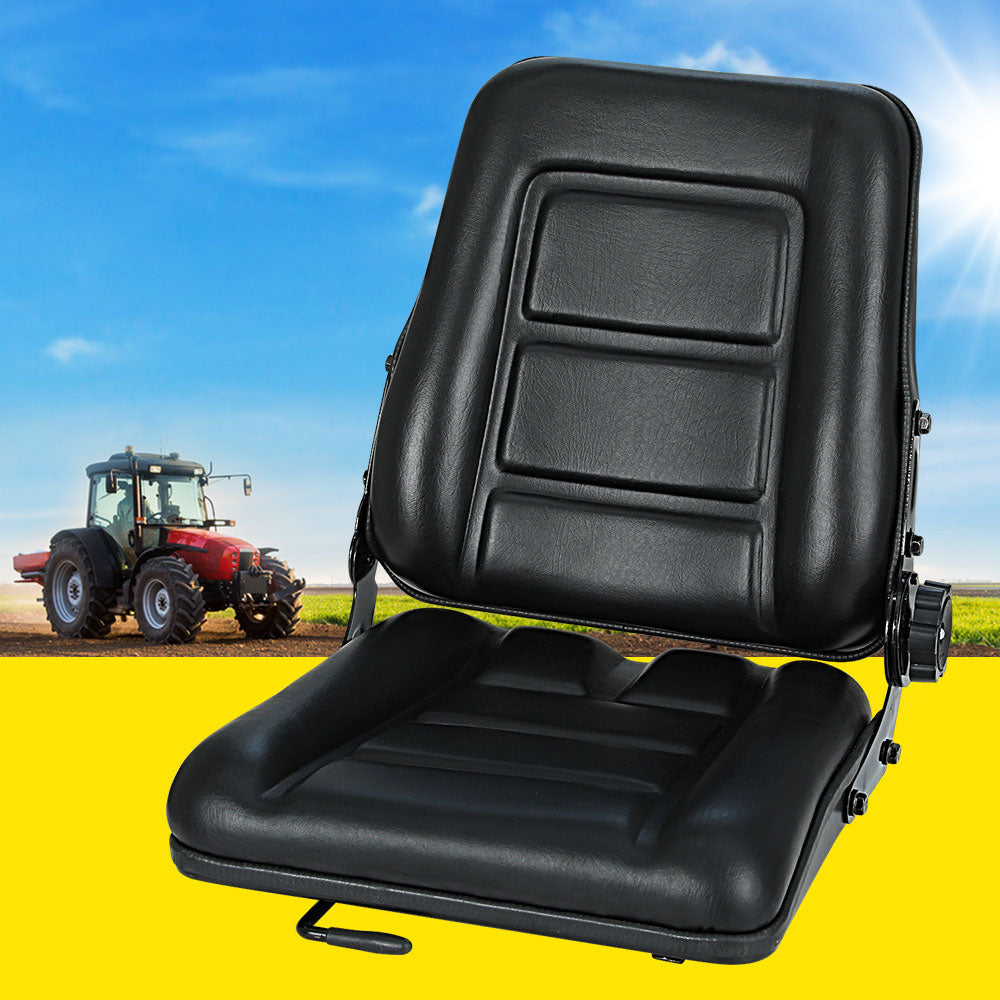 Giantz Tractor Seat Forklift Excavator Truck Backrest Chair Adjustable Universal-7