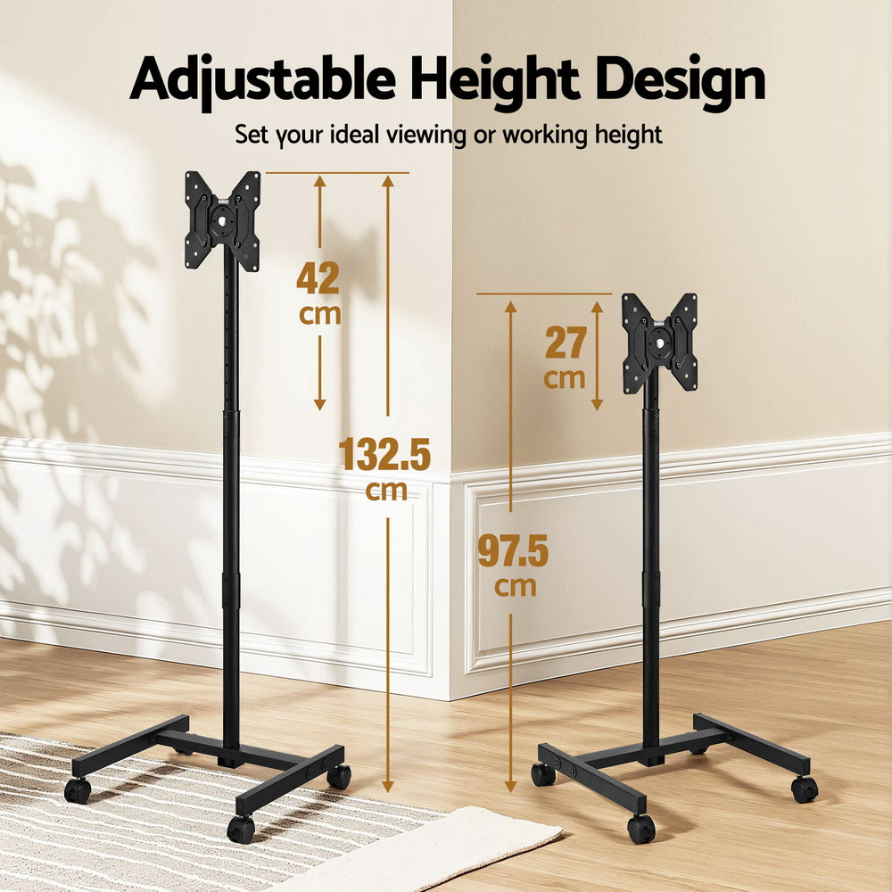 Artiss TV Stand 13-50" Universal Mobile Adjustable Height TV Stand with Wheels-6