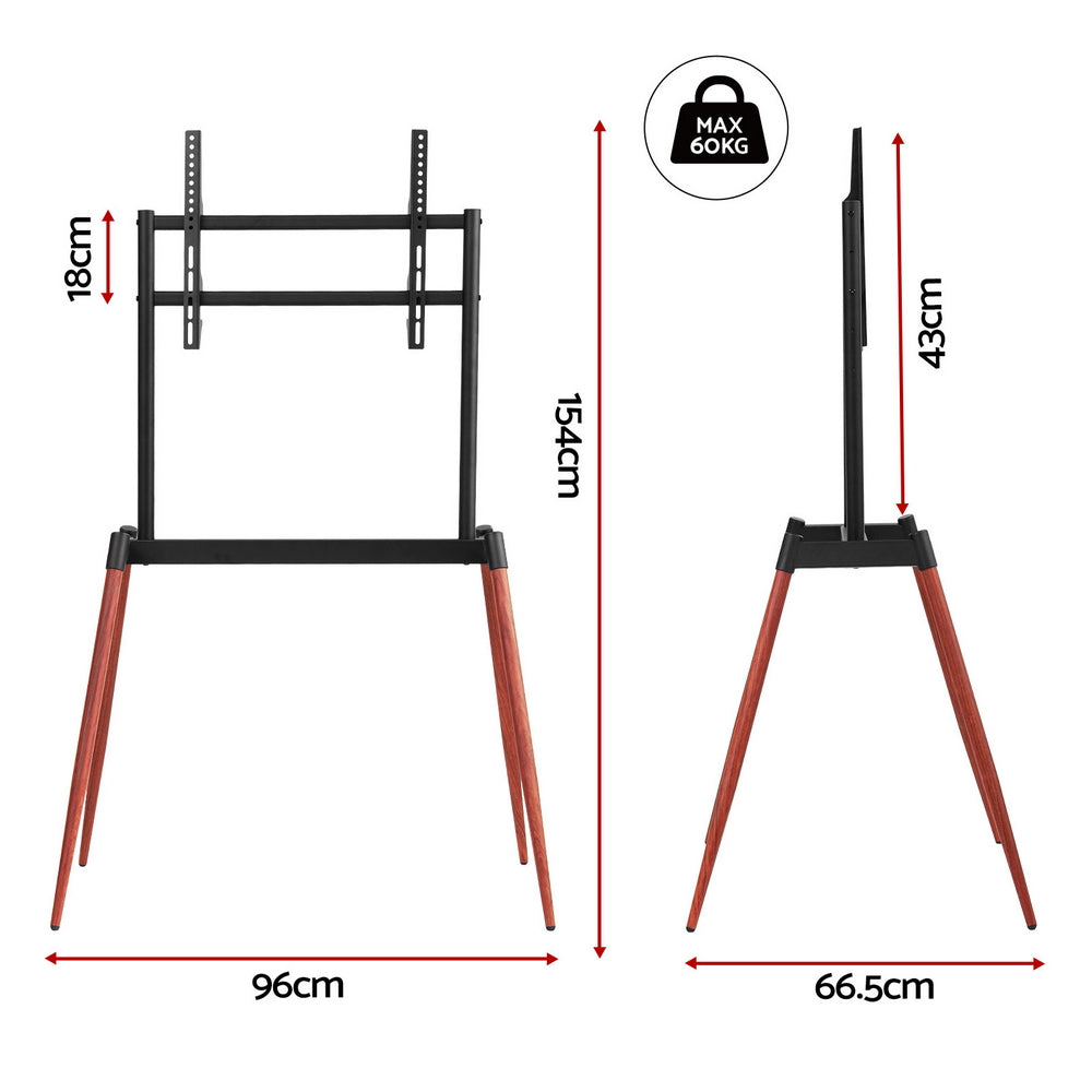 Artiss TV Stand 32-75 inch LED LCD Screen Wooden Floor Easel Height Adjustable-2