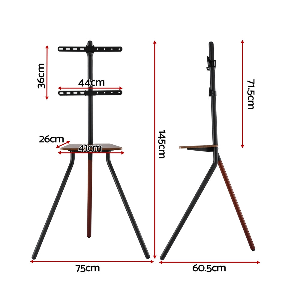 Artiss TV Stand Wooden Tray 24-55" Swivel Height Adjustable-2