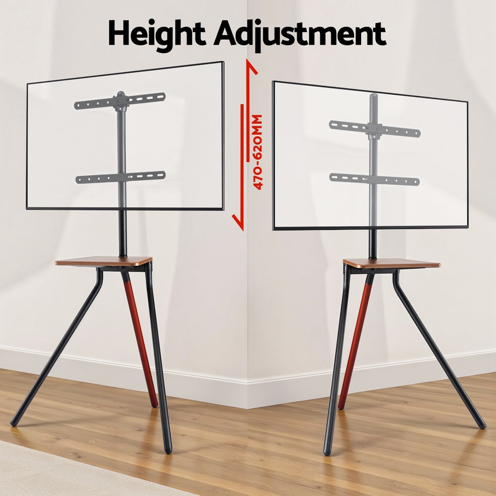Artiss TV Stand Wooden Tray 24-55" Swivel Height Adjustable-6