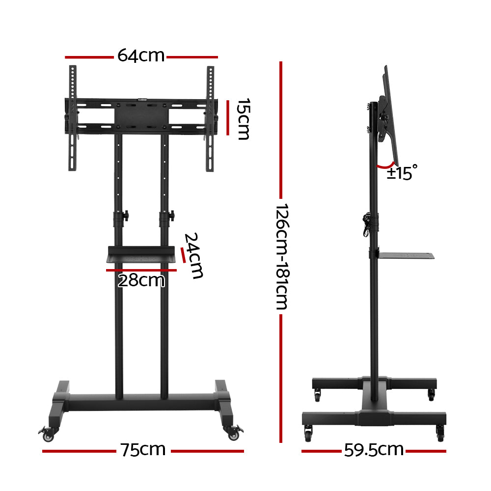 Artiss Mobile TV Stand for 23"-65" TVs Mount Bracket Portable Solid Trolley Cart-1