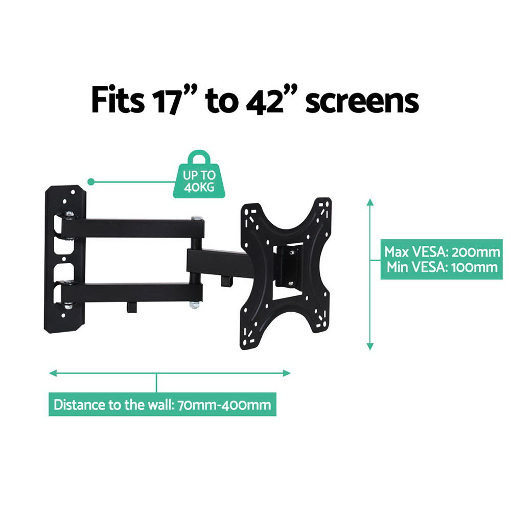 Artiss TV Wall Mount Bracket for 17"-42" LED LCD TVs Full Motion Strong Arms-5