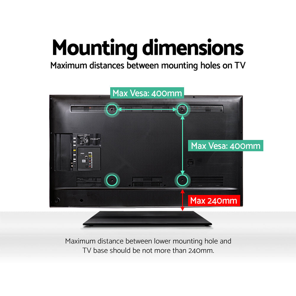 Artiss TV Stand Mount Bracket for 32"-55" LED LCD Swivel Tabletop Desktop Plasma-5