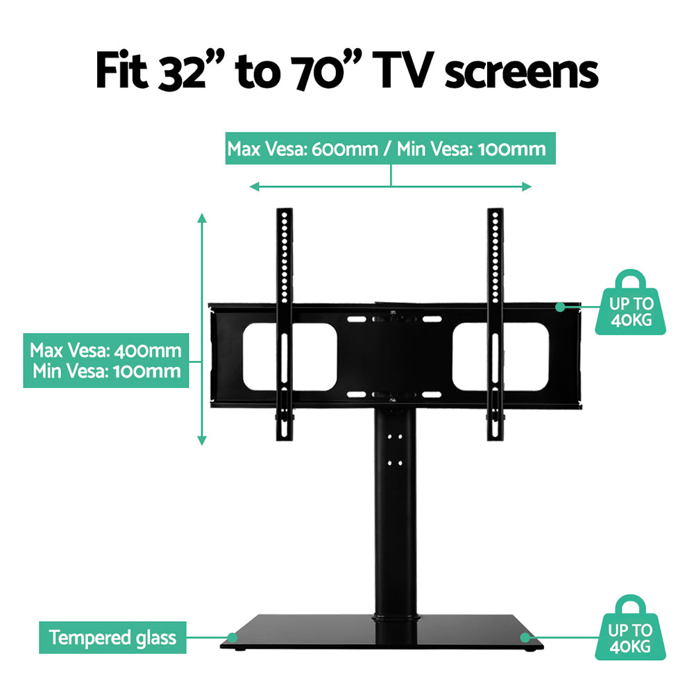 Artiss TV Stand Mount Bracket for 32"-70" LED LCD Swivel Tabletop Desktop Plasma-4