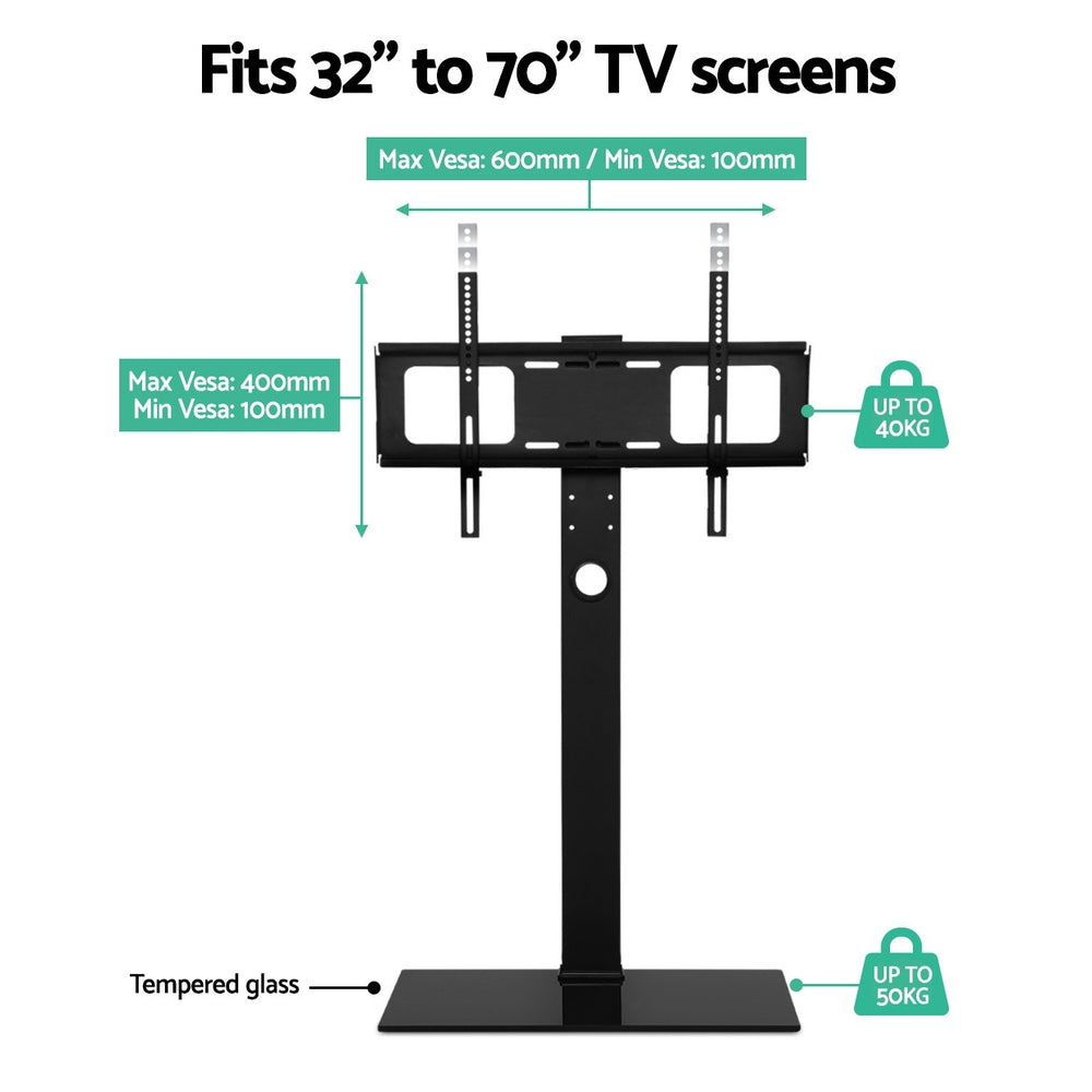 Artiss TV Stand Mount Bracket for 32"-70" LED LCD Glass Storage Floor Shelf-3