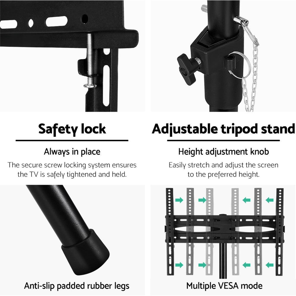 Artiss TV Stand Mount Bracket for 32"-70" LED LCD Tripod Floor Shelf Universal-4