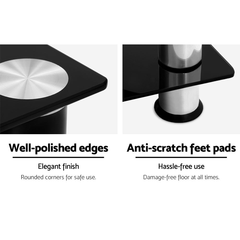 Artiss TV Stand 3 Tiers Storage Shelf Rack Tempered Glass Entertainment Unit-7