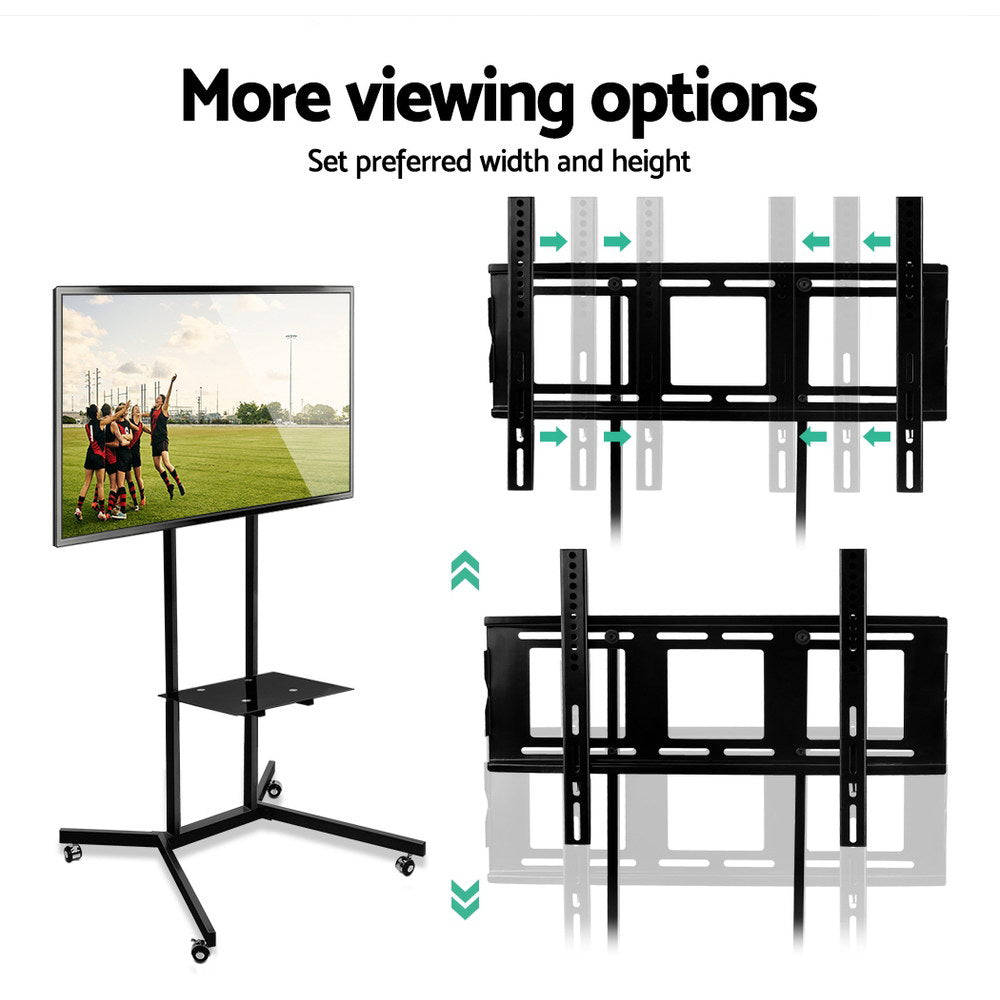 Artiss Mobile TV Stand for 32"-65" TVs Mount Bracket Portable Shelf Trolley Cart-4