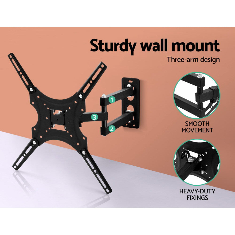 Artiss TV Wall Mount Bracket for 24"-50" LED LCD TVs Full Motion Strong Arms-4
