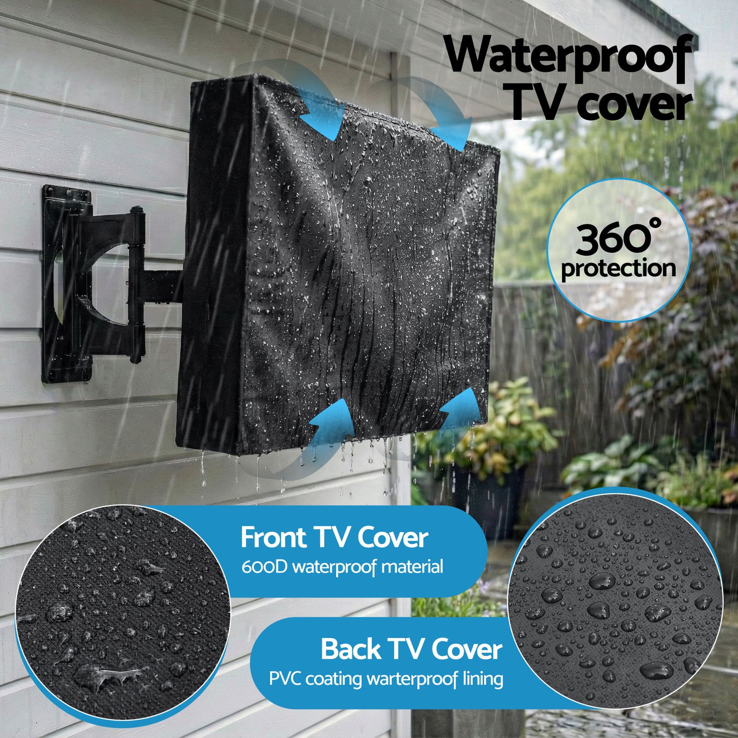 Artiss 40-43 Inch TV Cover Waterproof Outdoor Patio Flat Television Protector-6
