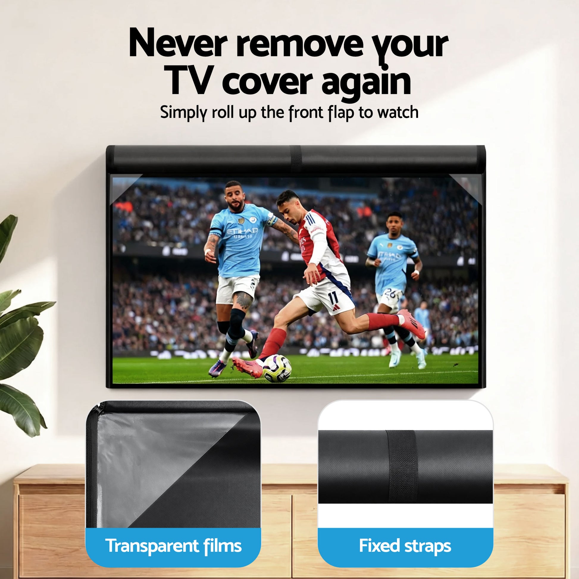 Artiss 40-43 Inch TV Cover Waterproof Outdoor Patio Flat Television Protector-7