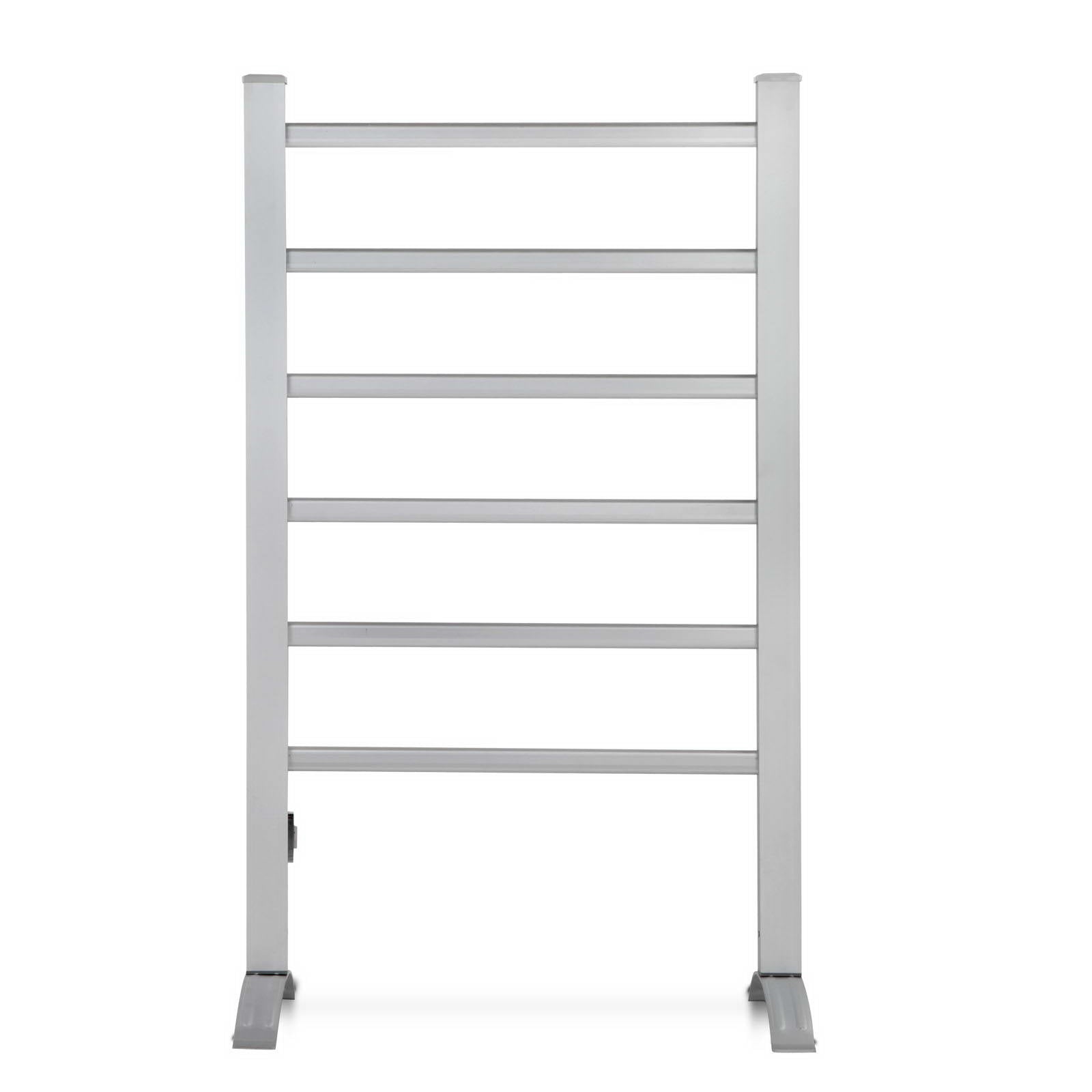 Devanti Electric Heated Towel Rail Rack 6 Bars Freestanding Clothes Dry Warmer-2