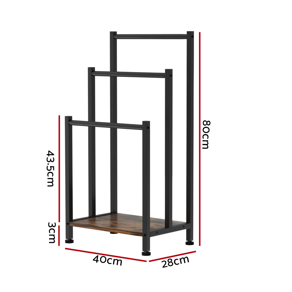 3 Tier Towel Rack Rail Freestanding Holder Bathroom Organizer Laundry Drying Bar-1