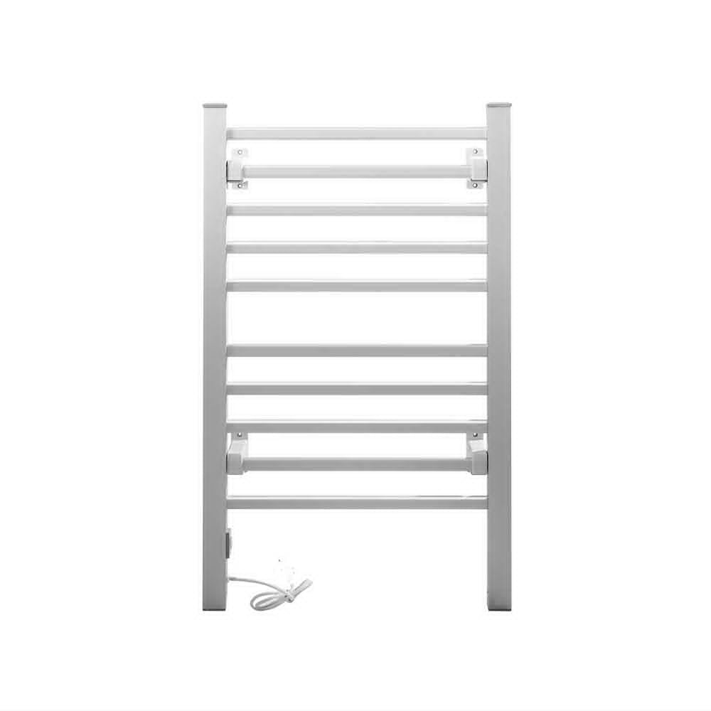 Devanti Electric Heated Towel Rail Rack 10 Bars Freestanding Clothes Dry Warmer-2