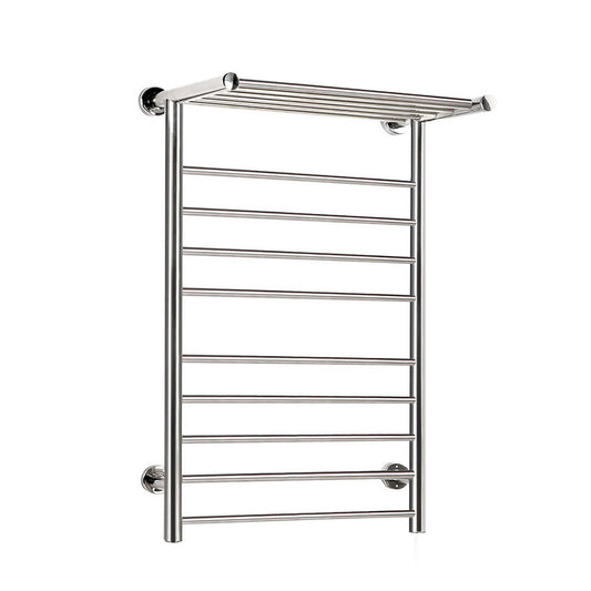 Devanti Electric Heated Towel Rail Rack 14 Bars Wall Mounted Clothes Dry Warmer-0