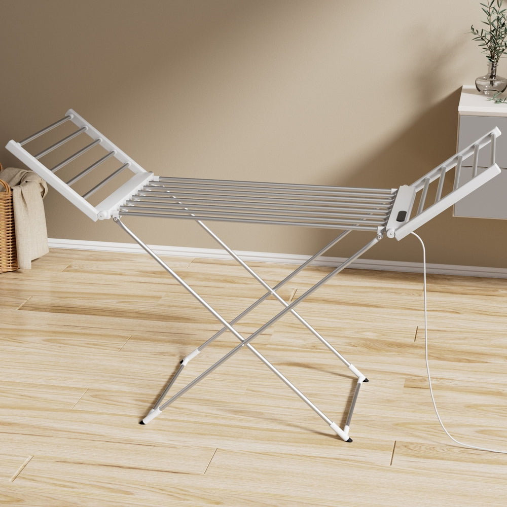 Devanti Foldable Electric Heated Towel Rail Rack with 24H Timer-6