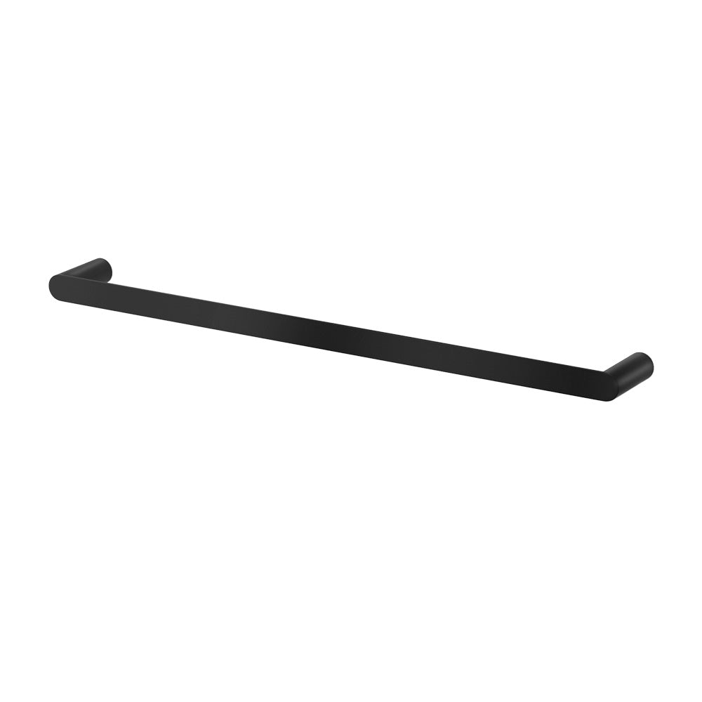 Towel Rail Rack Holder Single 600mm Wall Mounted Stainless Steel Black-0