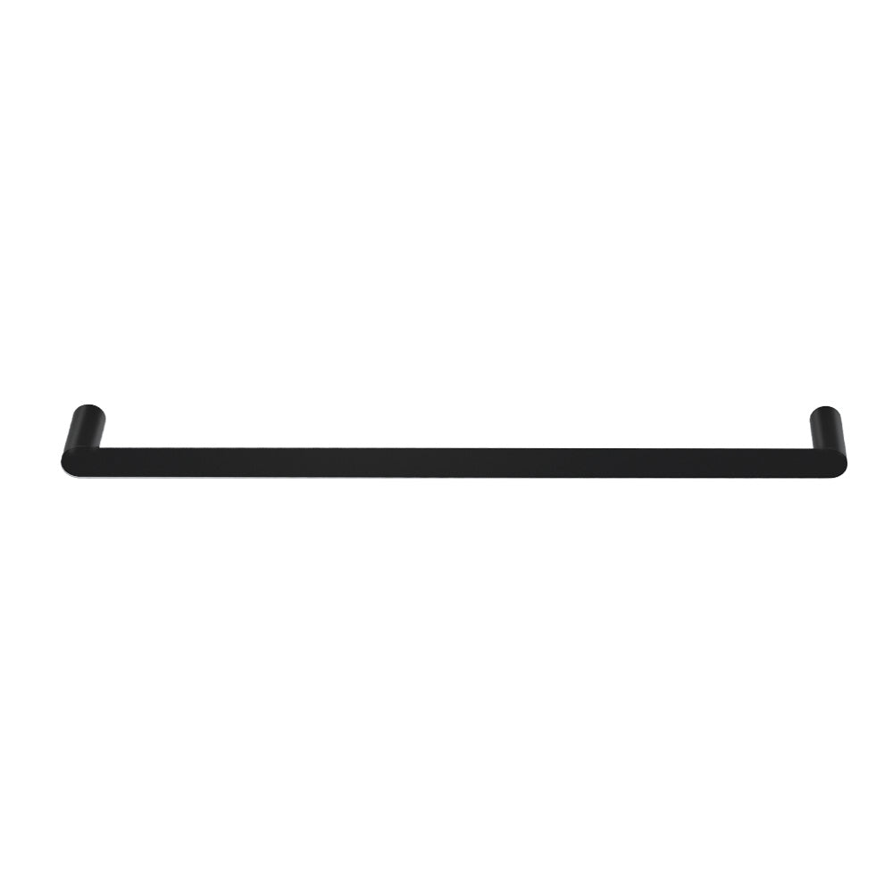Towel Rail Rack Holder Single 600mm Wall Mounted Stainless Steel Black-2