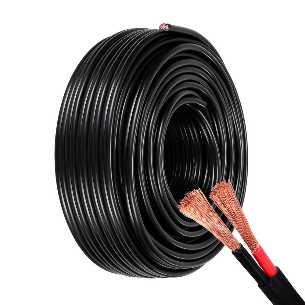 Giantz 8B&S 30M Twin Core Wire Electrical Cable Extension Car 450V 2 Sheath-0