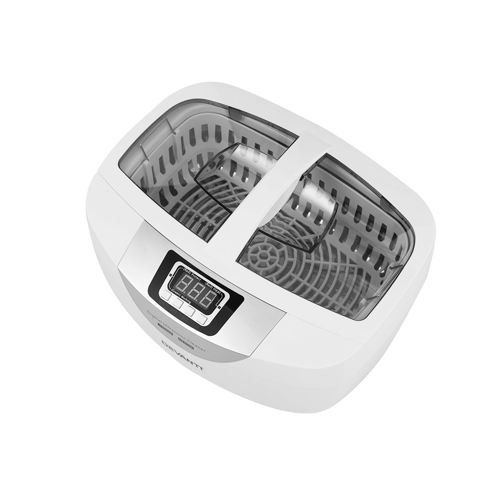 Devanti 2500ml Ultrasonic Cleaner Heater Jewellery Glasses Cleaning Machine 70W-2