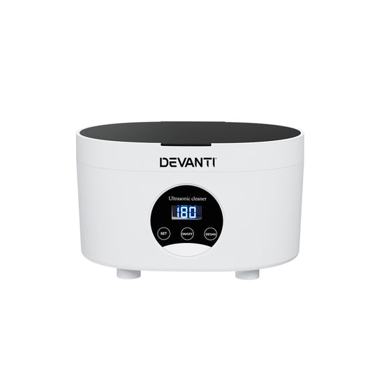 Devanti 600ml Ultrasonic Cleaner Timer Jewellery Glasses Cleaning Machine Degas-0