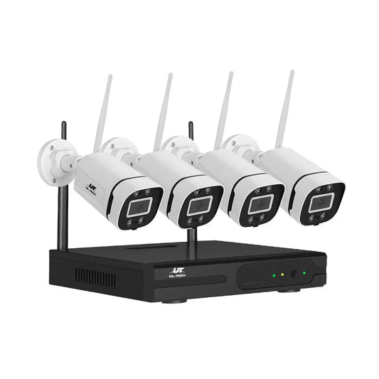 UL-tech Wireless CCTV Security System 8CH NVR 3MP 4 Square Cameras-0