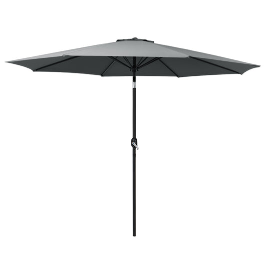 Instahut 3m Outdoor Umbrella Beach Pole Garden Patio Tilt Charcoal-0