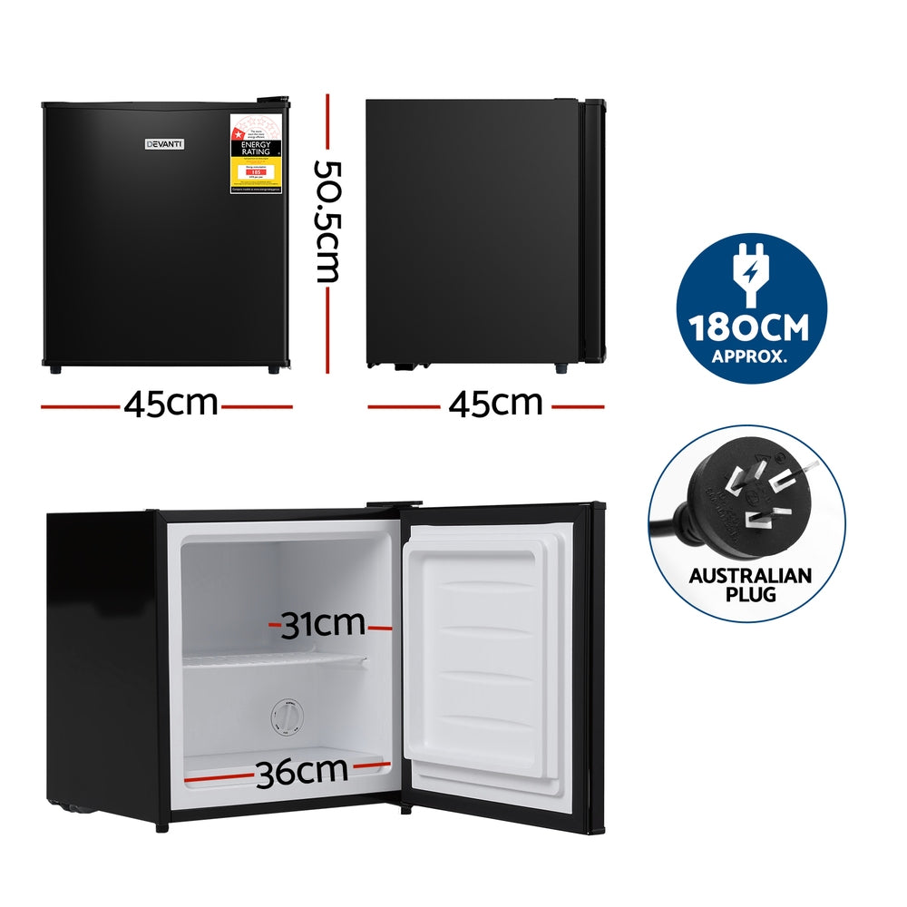 Devanti 31L Small Upright Freezer Vertical Freezer Black-1