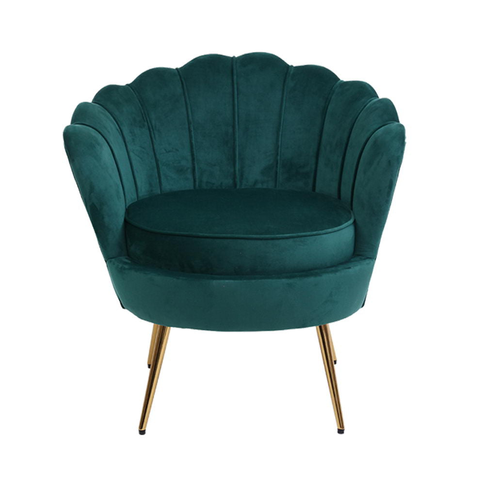 Artiss Armchair Velvet Green Callista-2